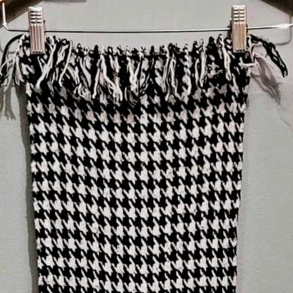 Vintage houndstooth patterned scarf / Foulard avec Motifs " Pied-de-poule " - Picture 13 of 15